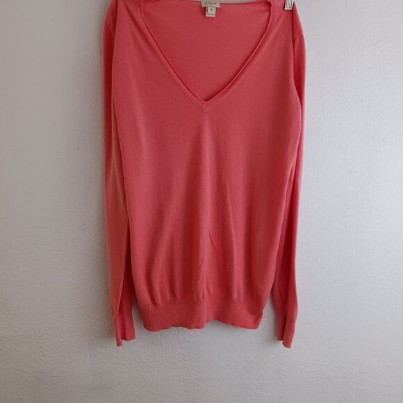 J Crew Factory v neck pink sweater size M - Picture 1 of 4